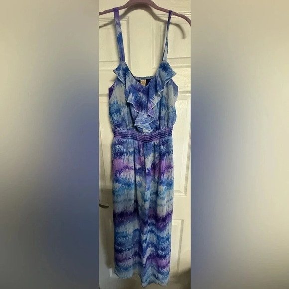 Faded Glory Dresses & Skirts - Faded Glory women’s blue‎ Maxi Summer strappy Dress size large 12-14 ombré